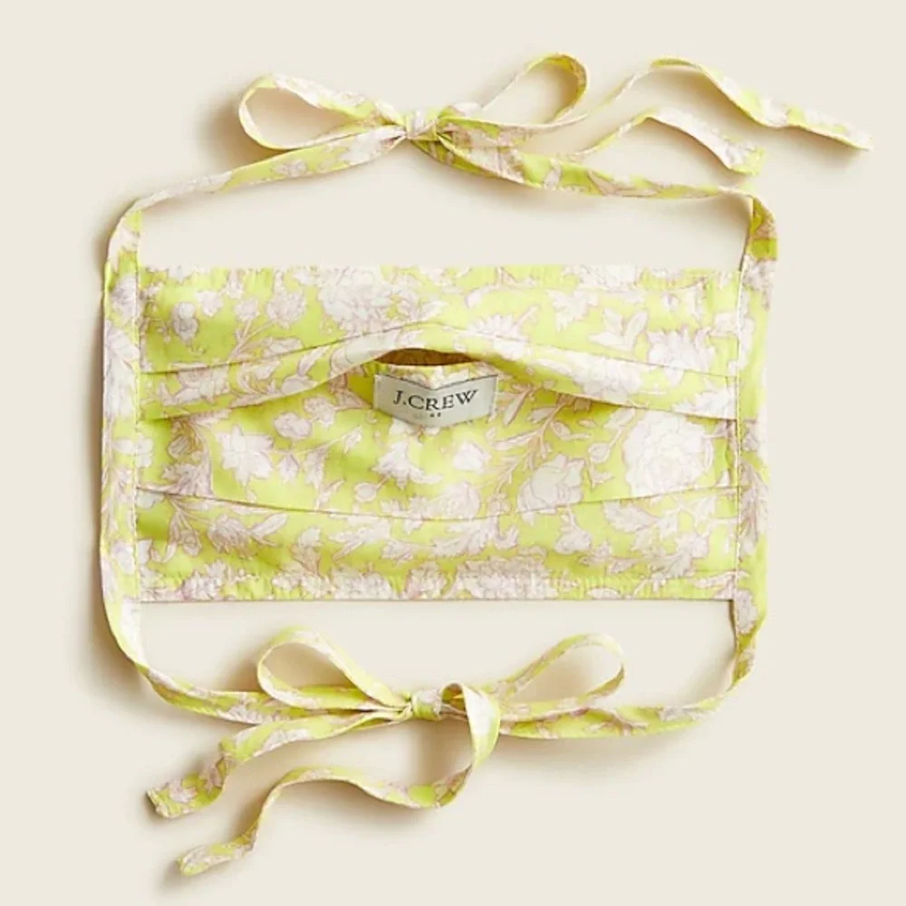 J. Crew Reusable Washable Fabric Tie Masks, Set of 3, NWT